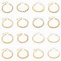 Conjunto de 10 Pulseras Dobles para Tobillo SL2392 - Acero Inoxidable